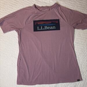 L.L. Bean Women’s Size M- Reg Raglan Short Sleeve Mauve Sunsmart Tee Shirt